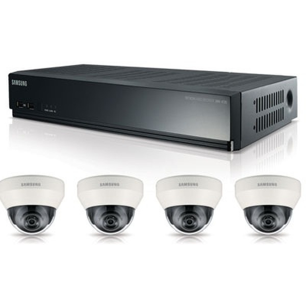 Samsung 4CH NVR AND 4 NETWORK CAMERAS KIT,SRN-473S-1TB X 1, SND-L6013R X 4, 60FT CAT5 NE Проводная 4канала video surveillance kit