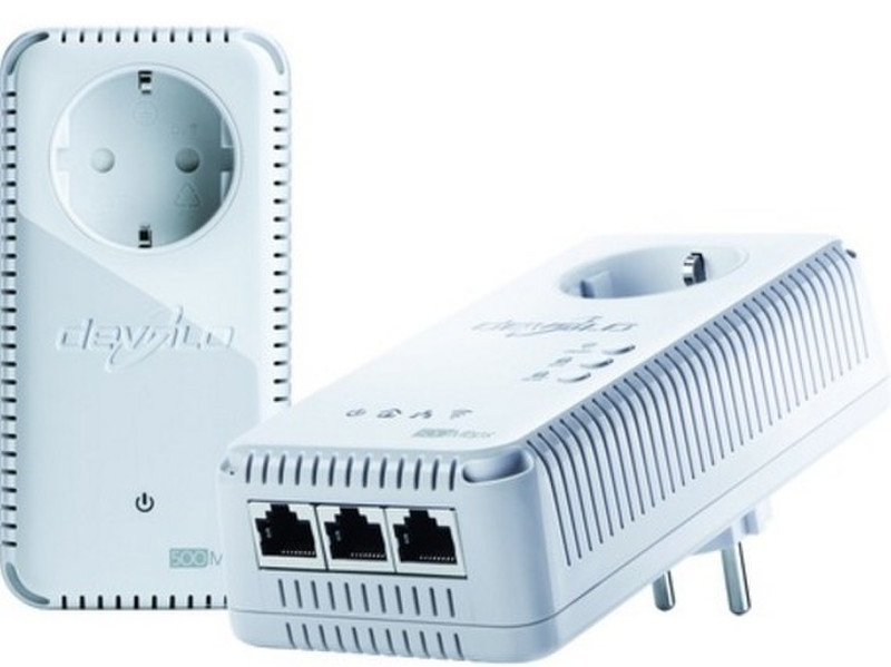 Devolo 9651 500Мбит/с Подключение Ethernet Wi-Fi Белый 2шт PowerLine network adapter