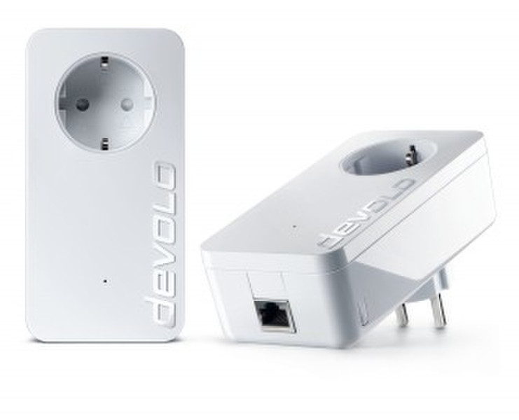 Devolo GIGABIT Starter Kit 1200Mbit/s Eingebauter Ethernet-Anschluss Weiß 2Stück(e) PowerLine Netzwerkadapter