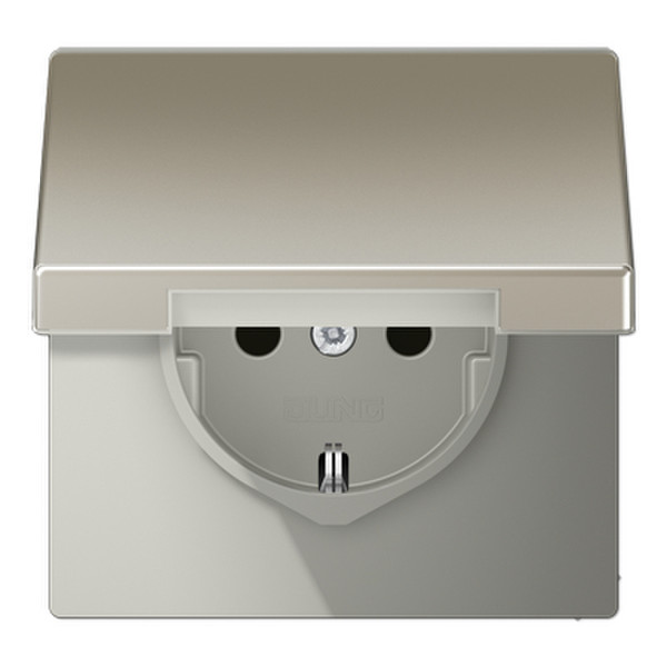JUNG ES 1520 KL Type F (Schuko) Stainless steel outlet box
