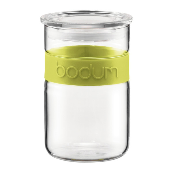 Bodum Presso Round Glass,Silicone Green,Transparent jar
