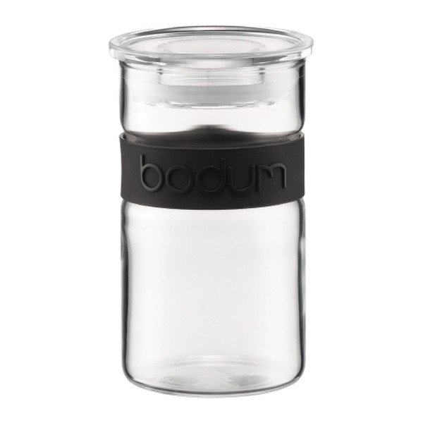 Bodum 11128-01 Round Glass,Silicone Black,Transparent jar