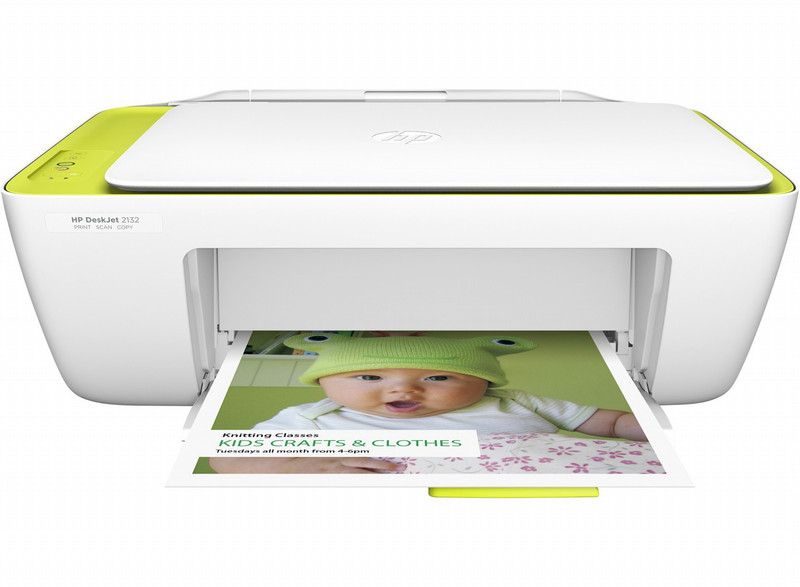 HP DeskJet 2132 4800 x 1200DPI Tintenstrahl A4 7.5Seiten pro Minute Weiß Multifunktionsgerät
