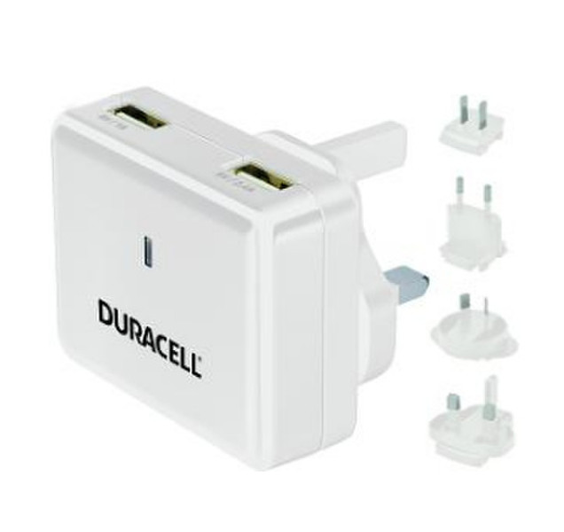 Duracell DR6001W Innenraum Weiß Ladegerät für Mobilgeräte
