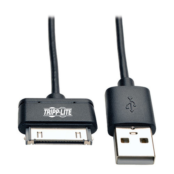 Tripp Lite USB - Apple 30-Pin, 0.24m 0.24м USB Apple 30-pin Черный дата-кабель мобильных телефонов