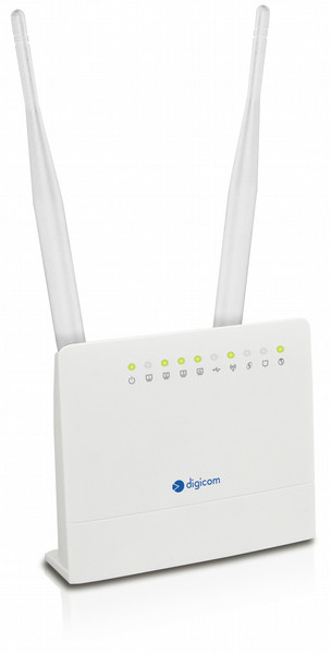 Digicom RAW300L-A05 Single-band (2.4 GHz) Fast Ethernet White wireless router