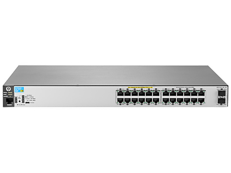 Hewlett Packard Enterprise Aruba 2530 24G PoE+ 2SFP+ Управляемый L2 Gigabit Ethernet (10/100/1000) Power over Ethernet (PoE) 1U Серый