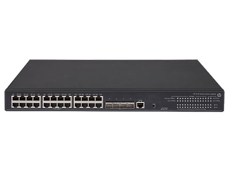 Hewlett Packard Enterprise FlexNetwork 5130 24G PoE+ 4SFP+ (370W) EI Управляемый L3 Gigabit Ethernet (10/100/1000) Power over Ethernet (PoE) 1U Черный