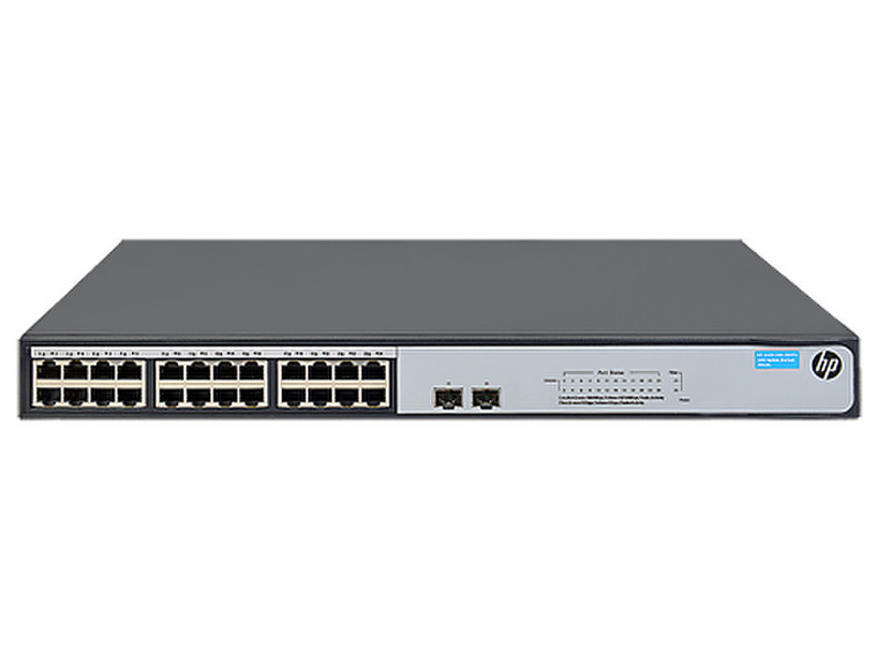 Hewlett Packard Enterprise 1420-24G-2SFP+ 10G Uplink Switch Неуправляемый L2 Gigabit Ethernet (10/100/1000) 1U Серый