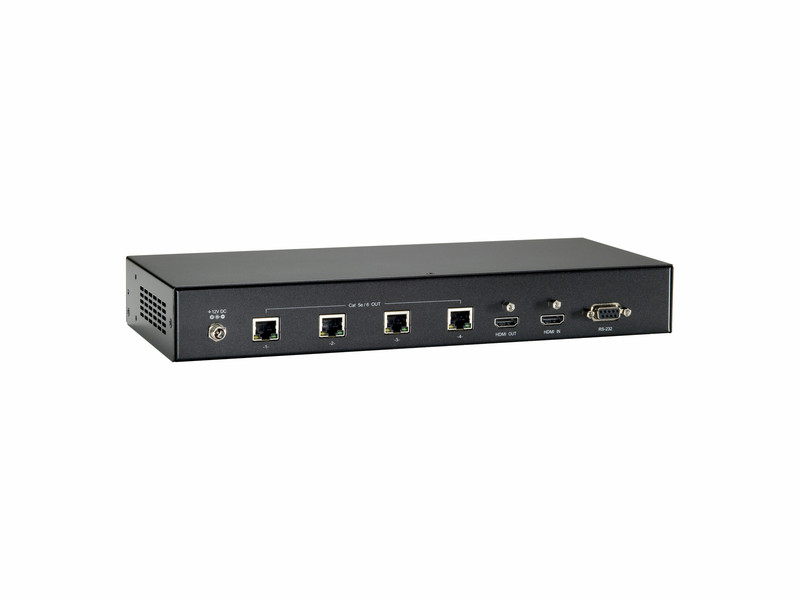 LevelOne HDMI over Cat.5 Transmitter, HDBaseT, 100m, 4 Channel Outputs