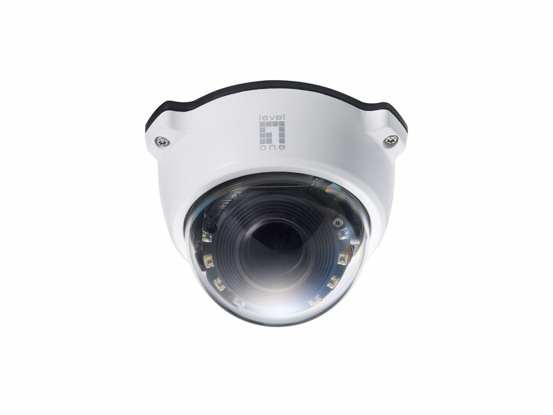 LevelOne Zoom-Dome-Netzwerkkamera, 2 Megapixel, 802.3af PoE, Tag/Nacht, IR-LEDs, 3fachen Optischen Zoom, WDR, Outdoor