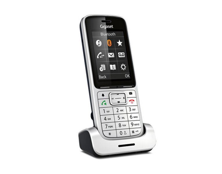 Gigaset SL450H Aluminium DECT telephone handset Алюминиевый, Черный