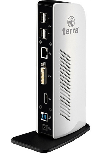 Wortmann AG TERRA MOBILE Dockingstation 731 USB 3.0 Schwarz, Weiß Notebook-Dockingstation & Portreplikator