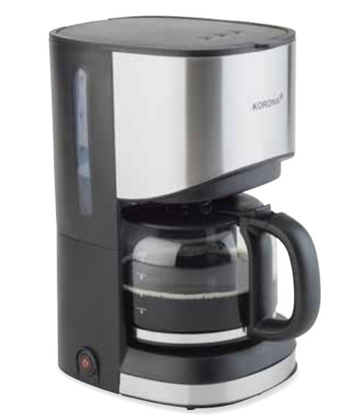 Korona 10252 Drip coffee maker 1.25L 10cups Black,Silver coffee maker