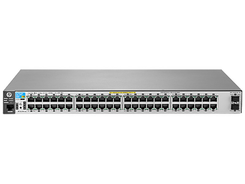 Hewlett Packard Enterprise Aruba 2530-48G-PoE+-2SFP+ Управляемый L2 Gigabit Ethernet (10/100/1000) Power over Ethernet (PoE) 1U Серый