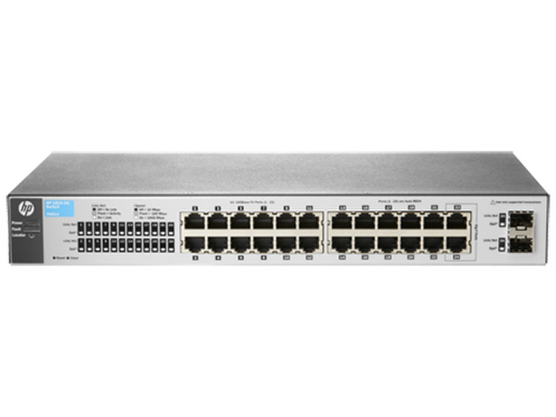 Hewlett Packard Enterprise OfficeConnect 1810-24 v2 Управляемый L2 Fast Ethernet (10/100) 1U Серый