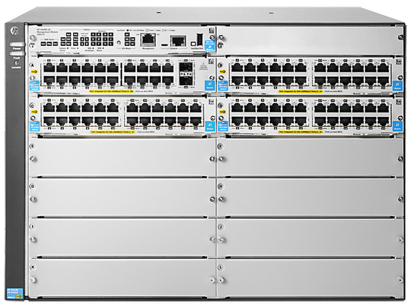 Hewlett Packard Enterprise 5412R-92G-PoE+/2SFP+ (No PSU) v2 zl2 Управляемый L3 Gigabit Ethernet (10/100/1000) Power over Ethernet (PoE) 7U Серый