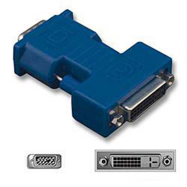 Belkin F2E4261 15-pin HD-15 (M) 24-pin DVI-I (F) Синий кабельный разъем/переходник