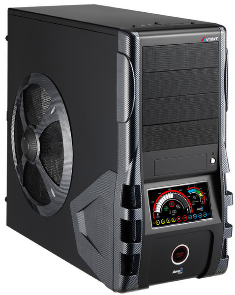 Aerocool V12XT Midi-Tower Schwarz Computer-Gehäuse