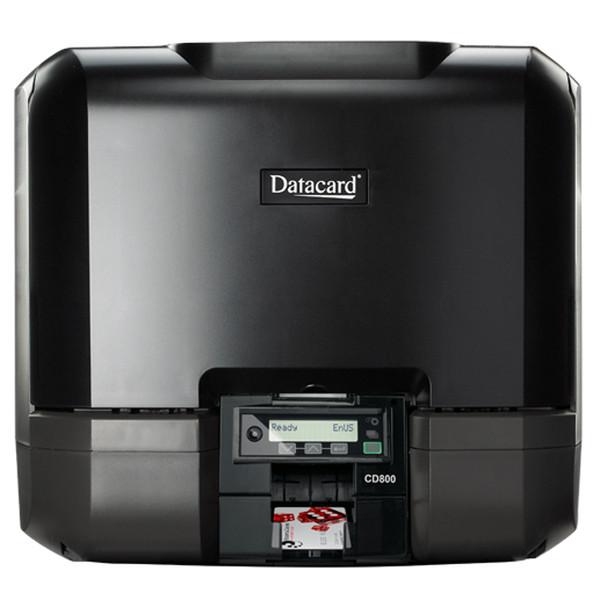 DataCard CD800 Dye-sublimation/Resin Thermal transfer Цвет 300 x 1200dpi Черный принтер пластиковых карт