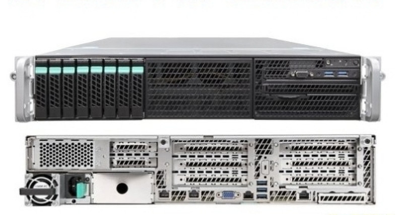 ISY Server-I WP-S2600WTT Intel C610 LGA 2011-v3 2U Schwarz, Edelstahl