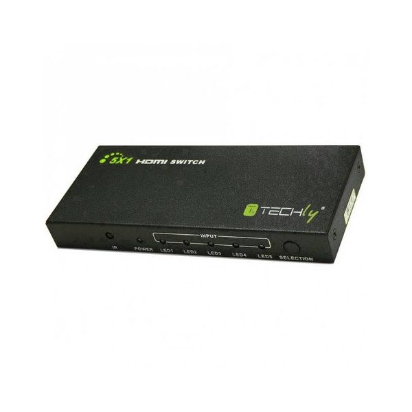Techly 5 IN 1 OUT HDMI Switch with Remote Control, 4Kx2K, 3D IDATA HDMI-4K51
