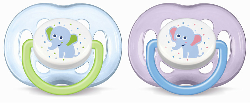 Philips AVENT SCF195/10 Free-flow baby pacifier Силиконовый Разноцветный соска-пустышка