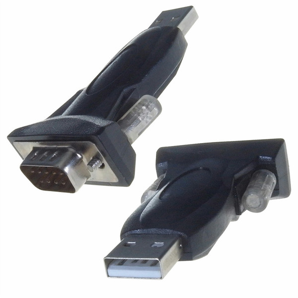 Group Gear 26-2943 USB A DB9 Черный кабельный разъем/переходник