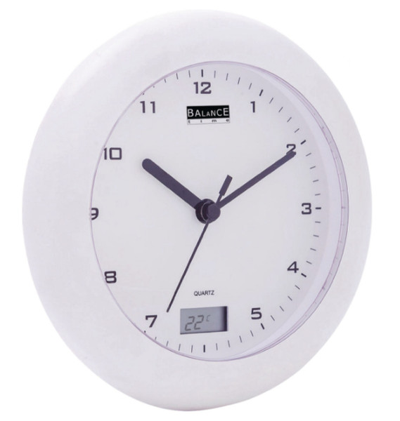 Balance 506271 Quartz wall clock Circle White wall clock