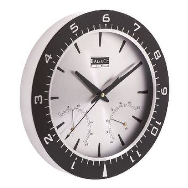 Balance 816155 Mechanical wall clock Circle Aluminium,Black wall clock