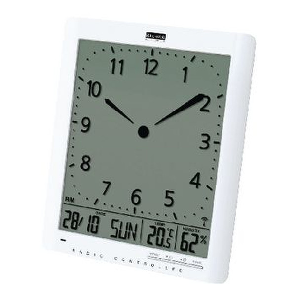 Balance 866465 Digital wall clock Rechteck Silber, Weiß Wanduhr
