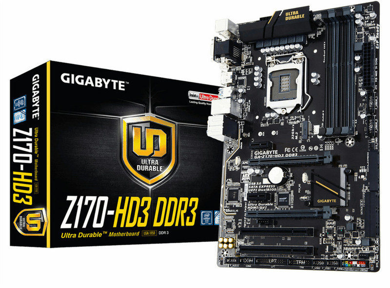 Gigabyte GA-Z170-HD3 DDR3 Intel Z170 ATX материнская плата