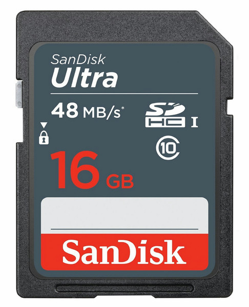 Sandisk ULTRA 16ГБ SDHC Class 10 карта памяти
