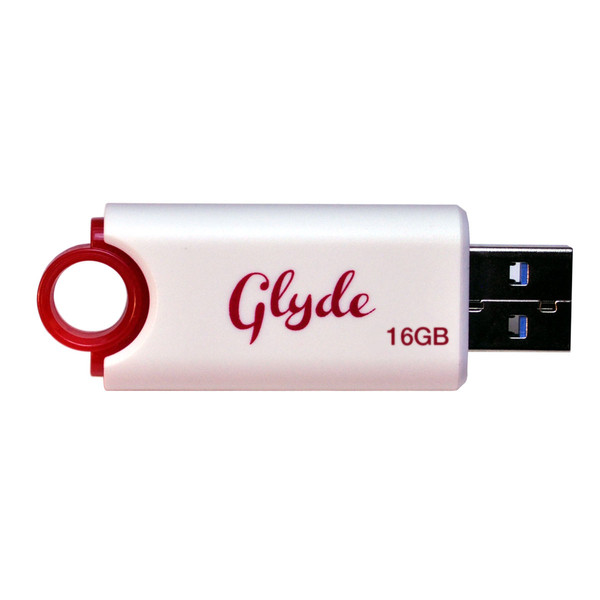 Patriot Memory Glyde 16GB 16ГБ USB 3.0 Красный, Cеребряный, Белый USB флеш накопитель