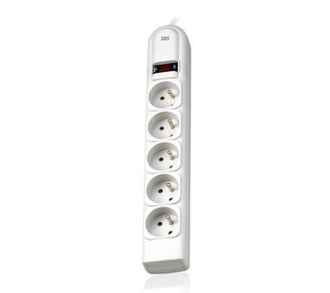 SBS SP520CPS 5AC outlet(s) 1.2m White surge protector