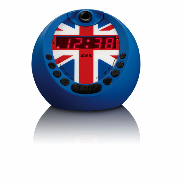 Ices ICRP-212UK Clock Blue,Red,White