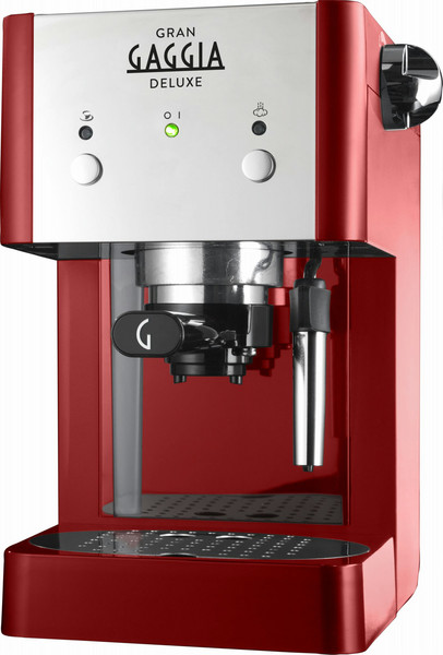 Gaggia RI8425/22 freestanding Manual Espresso machine 1L Red,Stainless steel coffee maker