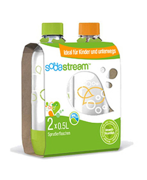 SodaStream 8718692613584 500мл Зеленый, Оранжевый, Прозрачный бутылка для питья