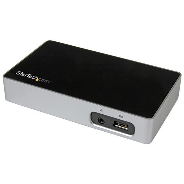 StarTech.com USB3VDOCK4DP USB 3.0 (3.1 Gen 1) Type-B Черный, Cеребряный док-станция для ноутбука