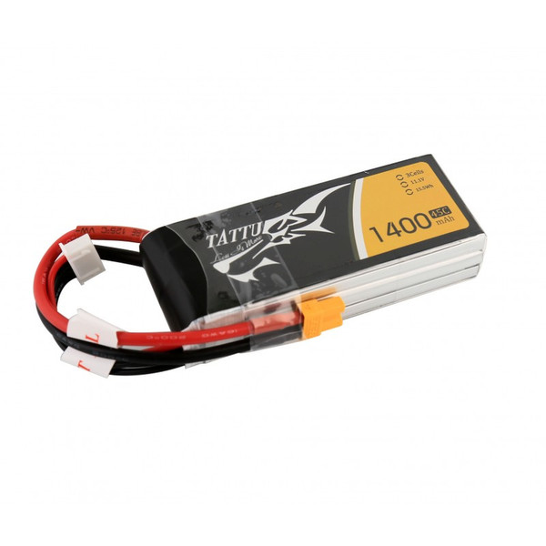 Gens ace TA-45C-1400-3S1P Lithium Polymer 1400mAh 11.1V rechargeable battery