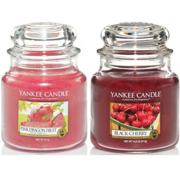 Yankee Candle Spar-set fruit-a-licious Round Cherry,Pitaya Pink,Red 2pc(s) wax candle