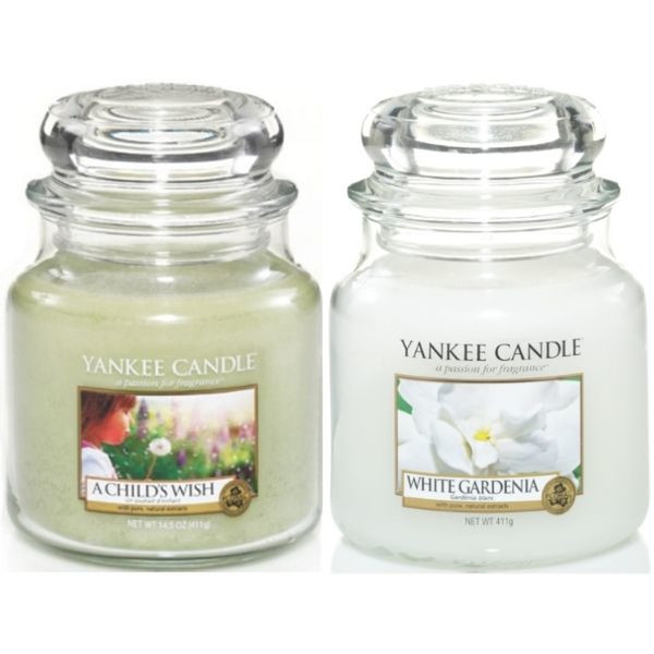 Yankee Candle Spar-set flower-power Круглый Гардения Зеленый, Белый 2шт восковая свеча