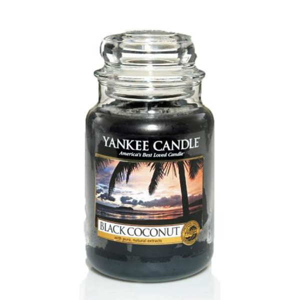 Yankee Candle Large Jar Black Coconut Круглый Кокос Черный 1шт восковая свеча