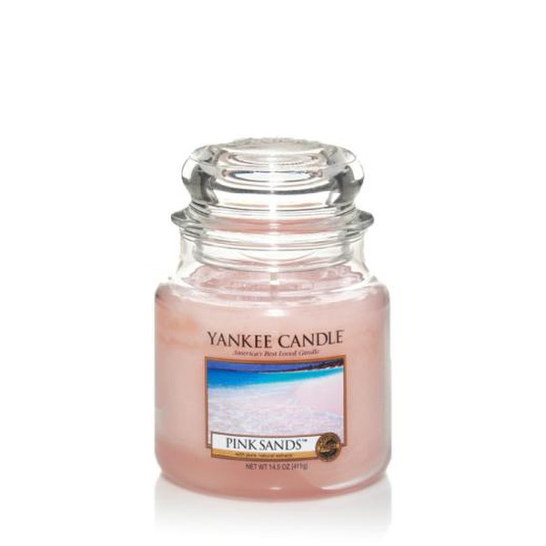 Yankee Candle Medium Jar Pink Sands Круглый Ваниль Розовый 1шт восковая свеча