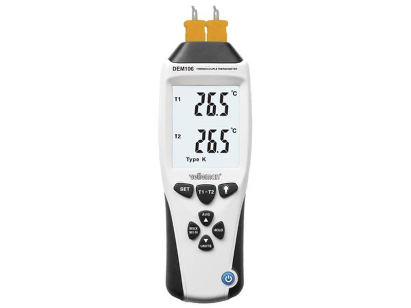 Velleman DEM106 Outdoor Electronic environment thermometer Black,White