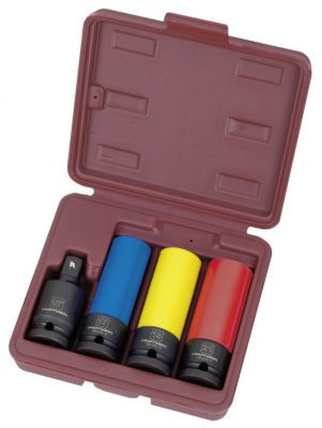 KRAFTWERK 3083 Steckschlüsselsatz Schwarz, Blau, Rot, Gelb Steckschlüsseleinsatz