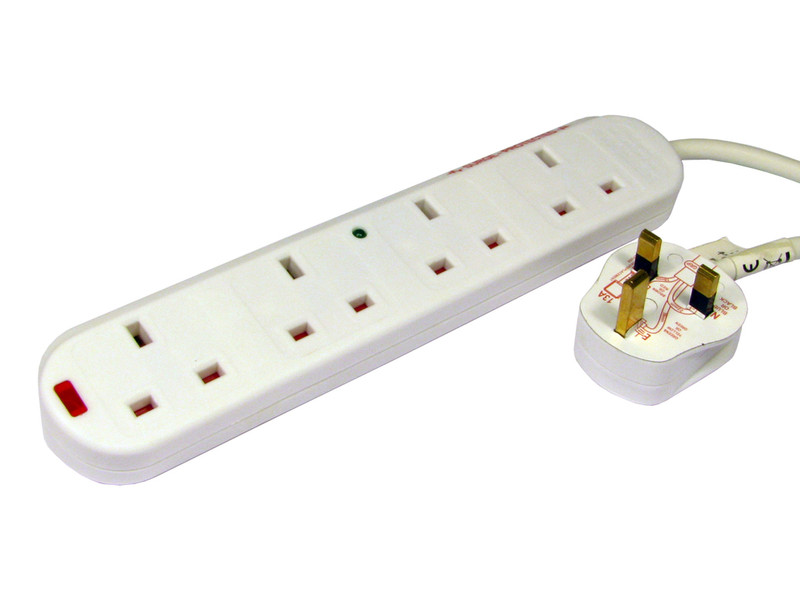 Cables Direct RB-03M04SP 4AC outlet(s) 3m White surge protector