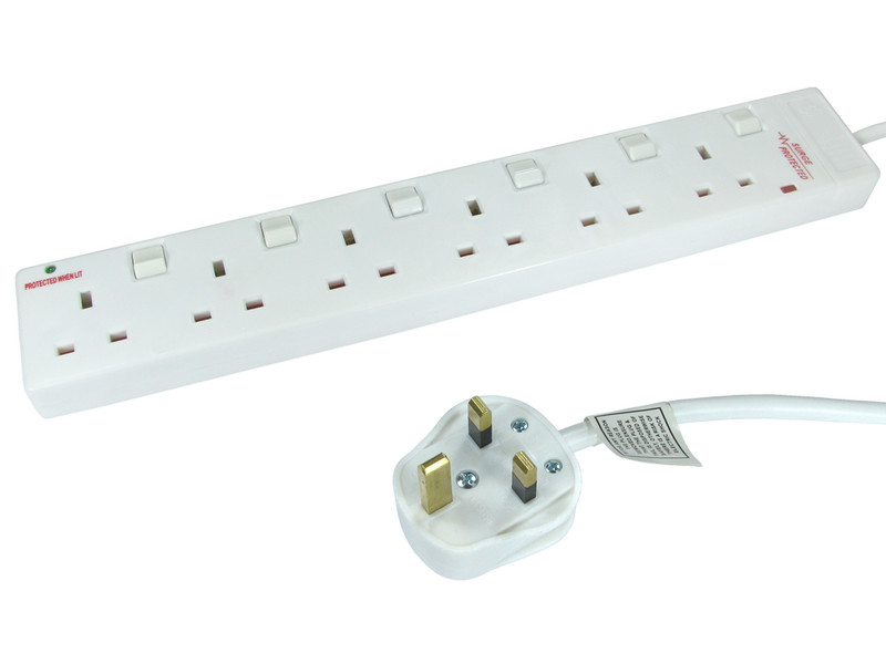 Cables Direct RB-02-6GANGSW 6AC outlet(s) 2m White surge protector