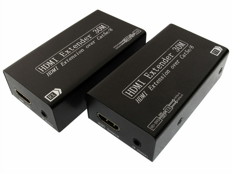 Cables Direct HD-EX300A AV transmitter & receiver Черный АВ удлинитель