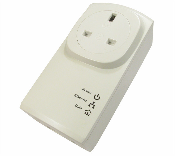 Cables Direct NLHP-200MPTSG 200Mbit/s Ethernet LAN White 1pc(s) PowerLine network adapter